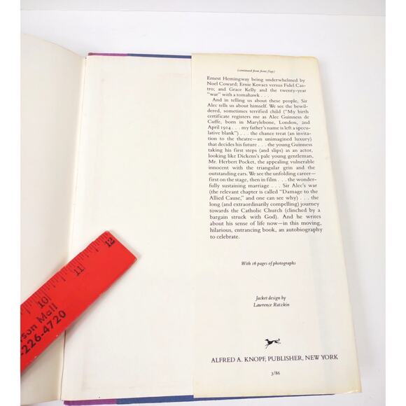 Alec Guinness BLESSINGS IN DISGUISE Hard Cover 1986 1st Edition 3rd Printing - Picture 7 of 9